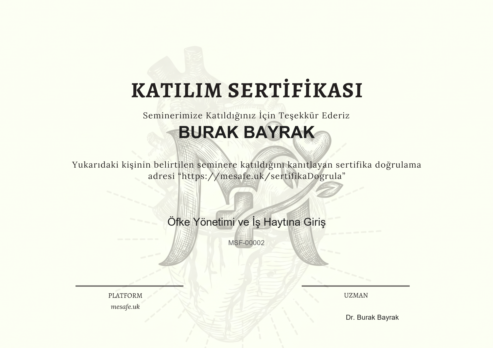 Katılım Sertifikası